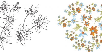 Иллюстрация текстура цветы